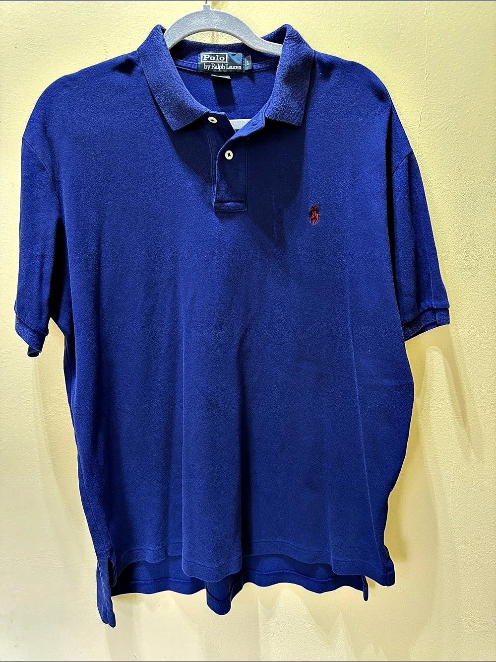 Polo Ralph Lauren Classic Fit Cotton Mesh Polo Shirt Blue Large
